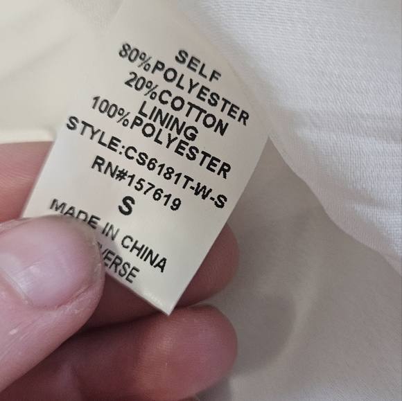 12th TRIBE Rosalina Fringe faux wrap white mini skirt. Size small NWOT - Picture 12 of 15